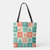 Weihnachtspatchwork nahtlos Muster. Handel Tasche (Rückseite)
