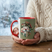 Weihnachtspatchwork-Opa mit skurrilem Charme Tasse
