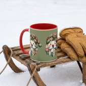 Weihnachtspatchwork-Opa mit skurrilem Charme Tasse