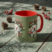Weihnachtspatchwork-Opa mit skurrilem Charme Tasse
