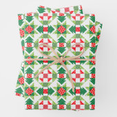 Weihnachtspatchwork-Quiltpapier-Set Geschenkpapier Set (Beispiel)