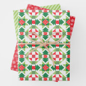 Weihnachtspatchwork-Quiltpapier-Set Geschenkpapier Set (Beispiel)