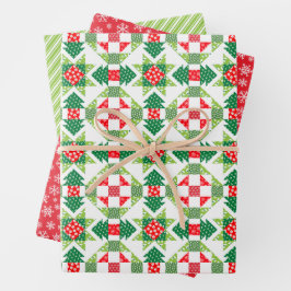 Weihnachtspatchwork-Quiltpapier-Set Geschenkpapier Set