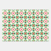 Weihnachtspatchwork-Quiltpapier-Set Geschenkpapier Set (Vorderseite)