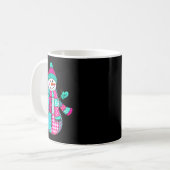 Weihnachtspatchwork-Schneemann Preppy Retro für Da Kaffeetasse (Vorderseite Links)