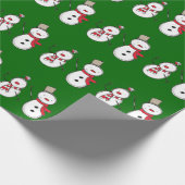 Weihnachtspatterie für Schneemann Geschenkpapier (Ecke)