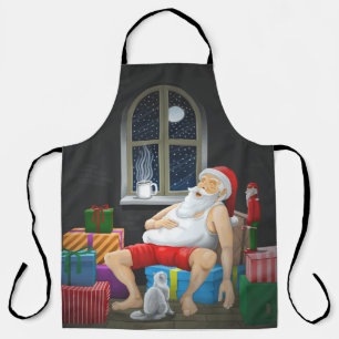 Weihnachtspause des Weihnachtsmanns Schürze