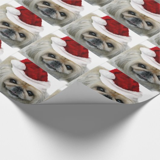 Weihnachtspekingese Packpapier (Ecke)