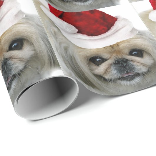 Weihnachtspekingese Packpapier (Rolleneckpunkt)