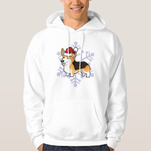 Weihnachtspembroke-WaliserCorgi Hoodie (Vorderseite)