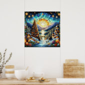 Weihnachtspender aus gefestigtem Glas Poster (Küche)