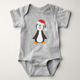 Weihnachtspenguin, Baby Pinguin, Weihnachtsmannmüt Baby Strampler