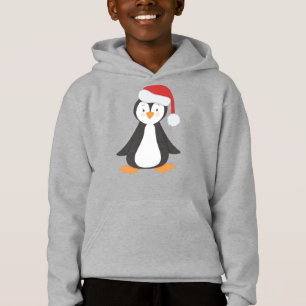 Weihnachtspenguin, Baby Pinguin, Weihnachtsmannmüt Hoodie