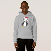 Weihnachtspenguin, Baby Pinguin, Weihnachtsmannmüt Hoodie (Vorne ganz)