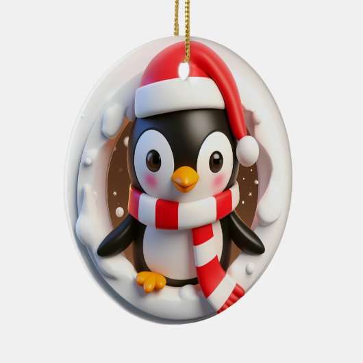 Weihnachtspenguin bricht aus keramik ornament (Rechts)
