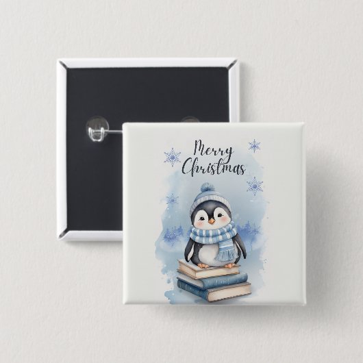 Weihnachtspenguin Button (Vorne & Hinten)
