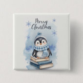 Weihnachtspenguin Button (Vorderseite)