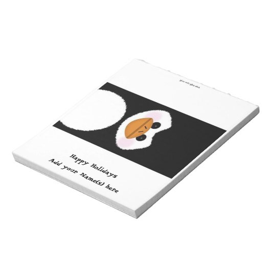 Weihnachtspenguin Candy Bar Wrapper Gastgeschenk Notizblock (Rotiert)