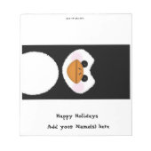 Weihnachtspenguin Candy Bar Wrapper Gastgeschenk Notizblock (Vorderseite)
