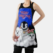 Weihnachtspenguin Eisbär-Siegel personalisieren Schürze (InSitu)
