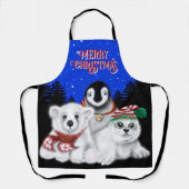 Weihnachtspenguin Eisbär-Siegel personalisieren Schürze (Vorderseite)