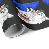 Weihnachtspenguin Eisbärenjunge Siegel Geschenkpapier (Rolleneckpunkt)