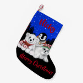 Weihnachtspenguin Eisbärenjunge Siegel Kleiner Weihnachtsstrumpf (Vorderansicht (hängend))