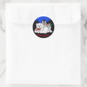 Weihnachtspenguin Eisbärenjunge Siegel Runder Aufkleber (Tasche)