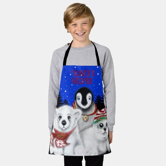 Weihnachtspenguin Eisbärenjunge Siegel Schürze (Getragen)