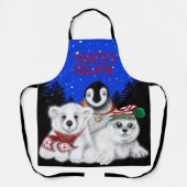 Weihnachtspenguin Eisbärenjunge Siegel Schürze (Vorderseite)