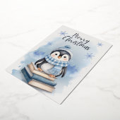 Weihnachtspenguin Folien Feiertagskarte (Gedreht)