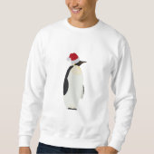 Weihnachtspenguin Funny Animal mit Weihnachtsmannm Sweatshirt (Vorderseite)