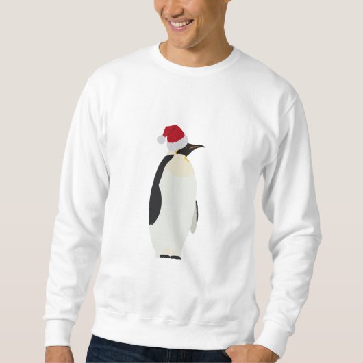 Weihnachtspenguin Funny Animal mit Weihnachtsmannm Sweatshirt (Vorderseite)