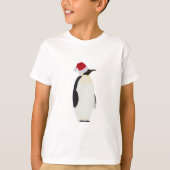 Weihnachtspenguin Funny Animal mit Weihnachtsmannm T-Shirt (Vorderseite)
