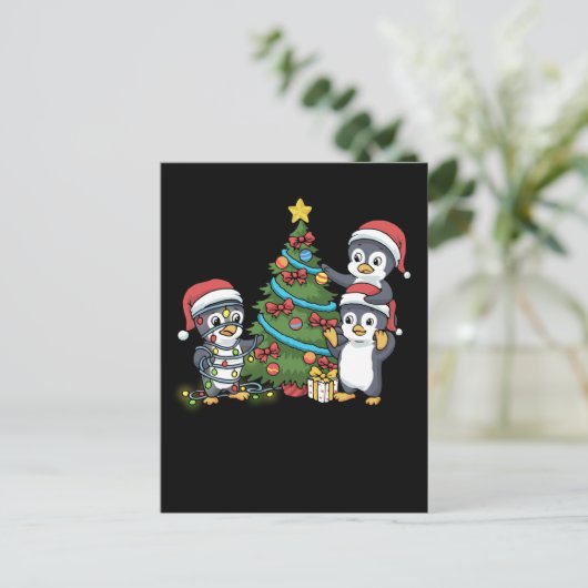 Weihnachtspenguin Geschenk Kinder Weihnachtsbaum P Postkarte (Stehend Vorderseite)