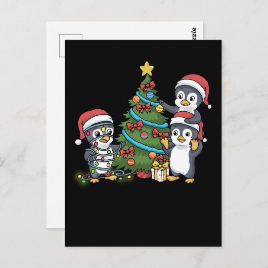 Weihnachtspenguin Geschenk Kinder Weihnachtsbaum P Postkarte (Vorne/Hinten)