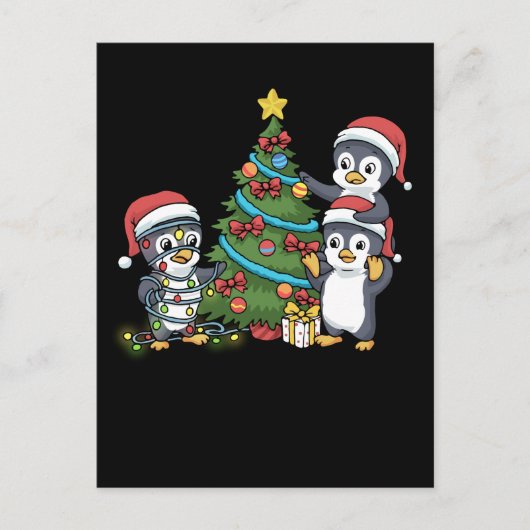 Weihnachtspenguin Geschenk Kinder Weihnachtsbaum P Postkarte (Vorderseite)