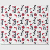 Weihnachtspenguin Geschenkpapier (Flach)