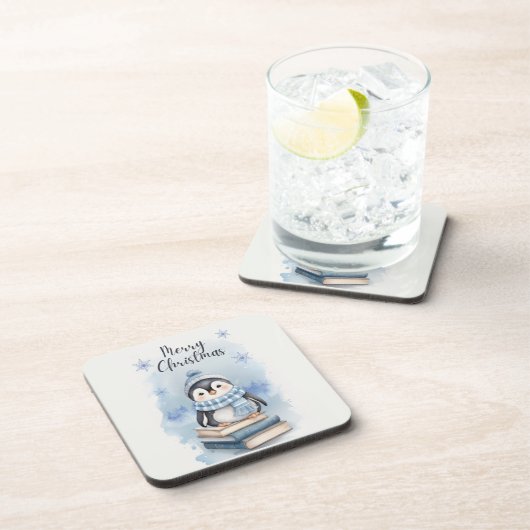 Weihnachtspenguin Getränkeuntersetzer (Rechte Seite)