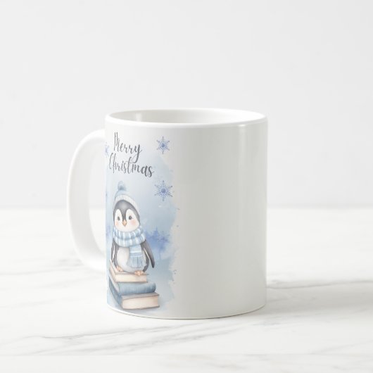 Weihnachtspenguin Kaffeetasse (Vorderseite Links)