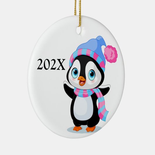 Weihnachtspenguin  keramik ornament (Rechts)