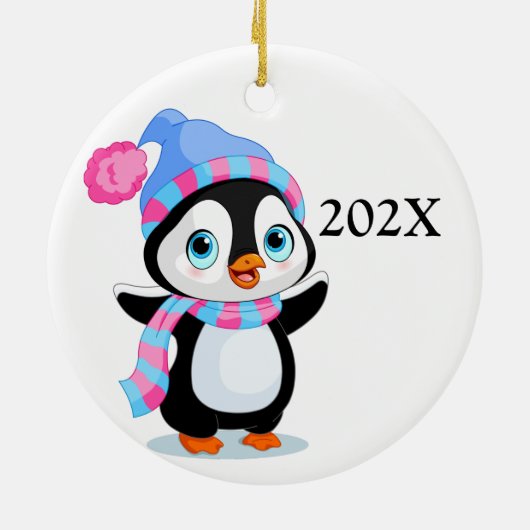 Weihnachtspenguin  keramik ornament (Hinten)