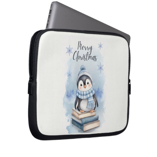 Weihnachtspenguin Laptopschutzhülle (Vorne Rechts)