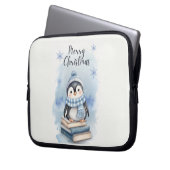 Weihnachtspenguin Laptopschutzhülle (Vorderseite Links)