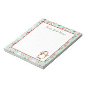Weihnachtspenguin Linde Notepad Notizblock (Rotiert)
