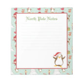 Weihnachtspenguin Linde Notepad Notizblock (Vorderseite)