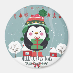 Weihnachtspenguin Magnet