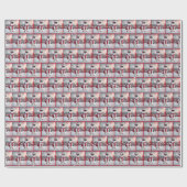 Weihnachtspenguin mit rotem Scarf Geschenkpapier (Flach)