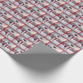 Weihnachtspenguin mit rotem Scarf Geschenkpapier (Ecke)