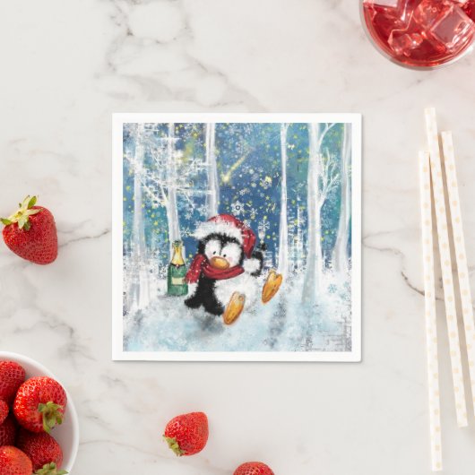 Weihnachtspenguin Napkins Serviette (Beispiel)